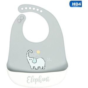 Leuke Cartoon Print Baby Slabbetjes Waterdichte Zachte Siliconen Babyvoeding Stuff Dinosaurus Patroon Kids Meisje Jongen Verstelbare Kinderen Bib