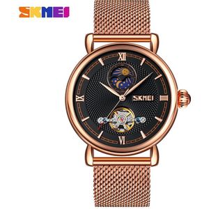 Skmei Zakelijke Horloge Mannen Automatische Maanfase Klok Top Brand Waterdicht Mechanische Mannelijke Horloge Relogio Masculino 9220