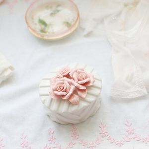 Keramische Sieraden Doos Nordic Opslagtank Voedsel Opbergdoos Jar Wedding Ring Oorbellen Candy Container Valentijnsdag Decor