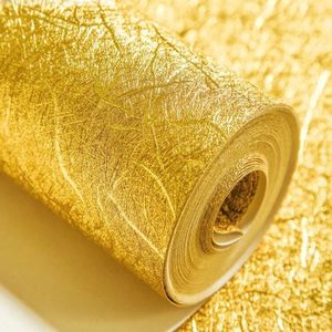 Luxe Classic Gold Behang Roll Slaapkamer Woonkamer Relief Damast Behang Glitter Wallpapers Goud Folie Papel De Parede
