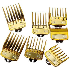8 Stuks Tondeuse Limiet Kam Goud Professionele Universele Tondeuse Limiet Kam Size Kapper Vervanging Push Shear Tool
