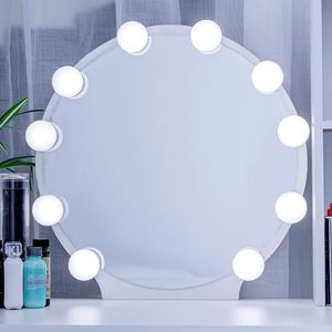 10 Led Lamp Vanity Lights Voor Spiegel Diy Hollywood Verlichte Make-Up Spiegel Met Dimbare Verlichting Stok Op Spiegel Licht kit Een