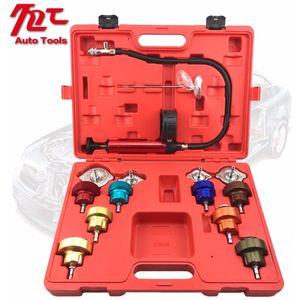 Universal Automotive Radiator Druk Tester Kit 14 STKS volledige set Auto Lek Detector tool Auto Koelsysteem Koelvloeistof Vacuüm Purge