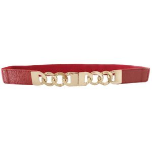 Goud Metalen Gesp Vrouwen Riem Voor Jurk Elastische Stretch Taille Riem Wit Zwart Nylon Dames Riem Dames Riem