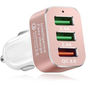 Universele Quick Charge 3.0 42W 3-Poorten USB Car Charger voor iPhone; Samsung Galaxy; LG G4/G5; Google Nexus; iOS Android Apparaten