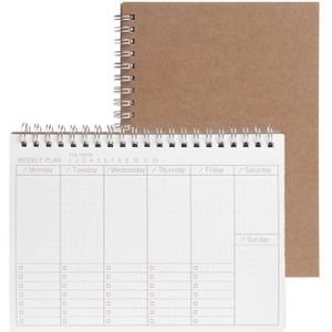 Planner Boek Maandelijkse Wekelijkse Dagelijkse Agenda Schema Leeg Dagboek Diy Studie Notebook