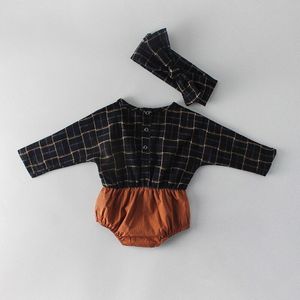 Milancel Lente Baby Kleding Plaid Bodysuit Voor Jongens Katoenen Baby Meisjes Kleding Lange Mouw Baby Bodysuit 0-2 Jaar