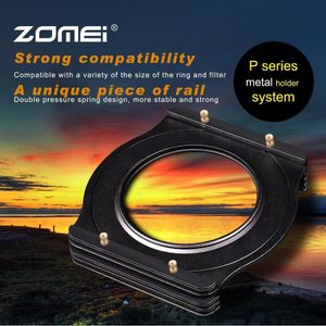 Zomei 49/52/55/58/62/67/72/77/82mm Adapter Ring + Alu-Metalen Vierkante 3-Slot Filter Houder Ondersteuning Kit voor Cokin P-serie 83mm Filter