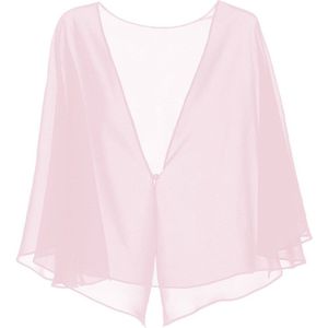 Vrouwen Chiffon Bolero Bridal Jacket Wedding Wraps Cape Avond Party Jurk Mantel Zomerjurk Uit Jas