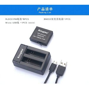 Xiaomi Mijia Mini 4 k Action Camera Batterijen Charger KingMa Originele Batterijen Dual Charger Opladen Batterij Mijia Accessoires