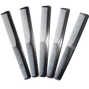 10 Stks/set Professionele Anti-Statische Plastic Sectioning Kam Handheld Zwart Kappers Kam Salon Haarverzorging Styling Tool