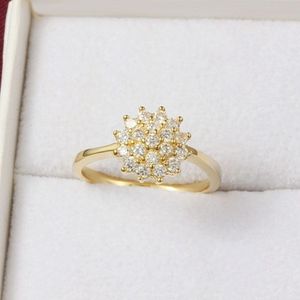 14K Geel Goud 1.5 Karaat Diamanten Ring Voor Vrouwen Luxe Engagement Bizuteria Anillos Edelsteen 14K Goud En Diamant wedding Ring