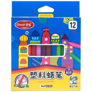 12/18/24 kleuren Plastic Krijt Wax Crayon Schilderen Sticks Kleur Krijt Kleur Potlood Kinderen Student Caryon GLP617