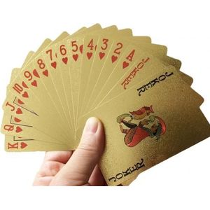Goud Speelkaarten Poker Game Dek Goudfolie Poker Set Plastic Magic Card Waterdicht Kaarten Magic Speelkaarten Poker Card poker