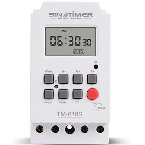 TM630S 12 Vdc Zware Belasting 30A Tweede Interval Timer Wekelijkse Programmeerbare Timer Klok Digitale Tijd Timer 24 Uur Tijd Schakelaar