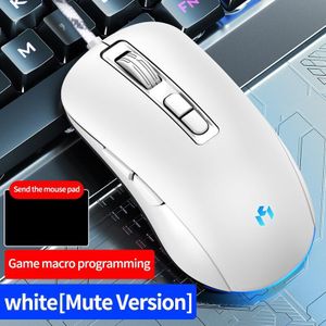 Wired Stille Muis Usb Kantoor Computer Muis 3200 Dpi 7 Knoppen Optische Ergonomische Gaming Muis Ondersteuning Full Programmeren Muizen