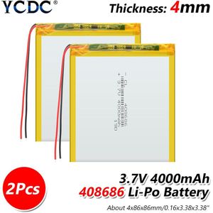 3.7V 408686 86X86X4Mm 4000Mah Lithium-polymeer Lipo Batterijen Li Ion Li-Polymer vervanging Cellen Voor Led Lamp Medische Apparatuur