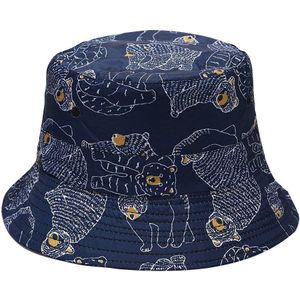 Twee Kanten Mannen Vrouwen Opvouwbare Animal Print Visser Zonnehoed Emmer Cap Casual Caps Sombrero