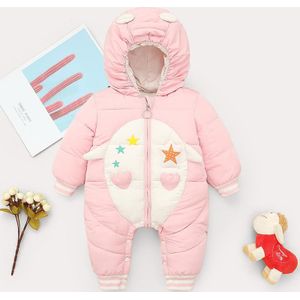 Baby Winter Plus Fluwelen Pasgeboren Baby Jongens Meisjes Cartoon Warme Dikke Romper Jumpsuit Hooded Outfits Snowsuit Jas Kids Rompertjes