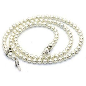 1PC Mode Witte Parel Kralen Sunglass Leesbril Brillen Chain Cord Holder Touw Neck Strap Lanyard Voor Mannen Vrouwen