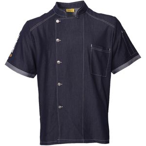 Levensechte Jeans Chef Jas Chef-kok Jas Ademend Werk Kleding Uniform, Geen Pilling, Geen Fade