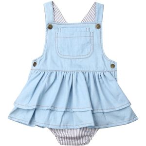 1-4Years Kids Baby Meisjes Jarretel Denim Jumpsuit Bodysuit Zomer Outfits