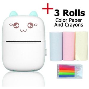 Draagbare Thermische Printer Draadloze Mini Kat Print Foto Pocket Thermische Label Printer 58Mm Printing Bluetooth Android Ios Printers