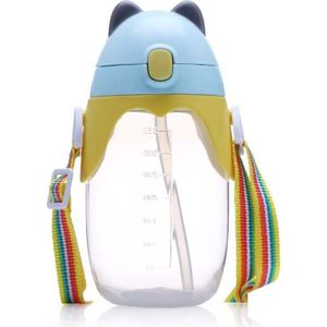 Baby Kid Mooie Dierentuin Cartoon Dier Stro Cup Water Zuigfles Niet giftig Bpa-vrij Drinken Fles voor outdoor Kids Kinderen