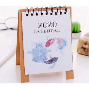 24 pak/partij Eenvoudige Mini Cactus Kat En Peer Desktop Papier Kalender Dagelijks Scheduler Tafel Planner Jaarlijks Agenda Organisator