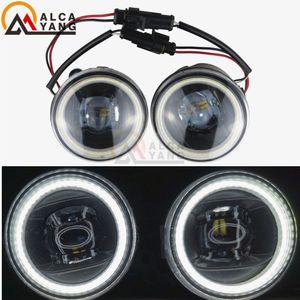 2x Angel Eyes Mistlamp Montage Super Heldere Mistlampen Voor Nissan Tiida Juke Patrol 3 Y62 2006 led Mistlichten Drl Lampen