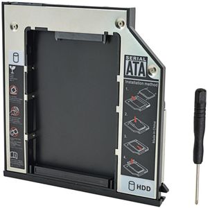 Aluminium Sata 3.0 2nd Hdd Caddy 9.5Mm 2.5 "Ssd Case Hdd Behuizing Voor Dell E5400 E6400 E6410 E6500 e6510 M4400 M4500 Optibay