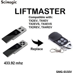Liftmaster TX2EV TX4EV TX2EVS TX4EVS TX2REV TX4REV Compatibel Afstandsbediening 433.92Mhz Zender Garagedeur Gate Opener