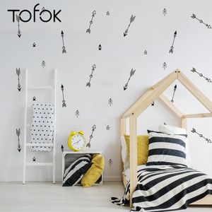 Tofok 42 stks/set Cartoon Pijl Muurstickers Kinderkamer Decoratie Stickers Kwekerij Muurstickers Zelfklevende Verwijderbare Muurschilderingen