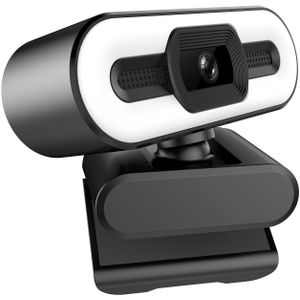 1080P Webcam Full Hd Web Camera Ingebouwde Verstelbare Ring Light Vaste Focus Optische Lens Microfoon Usb Camera Plug en Spelen