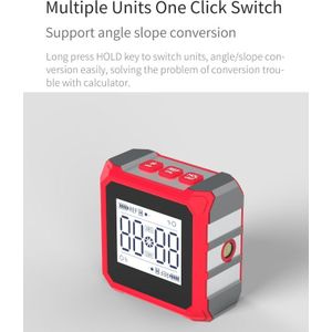Magnetische Digitale Niveau 360 ° Hoek Finder Digitale Inclinometer Gradenboog Nauwkeurige Meting Tool Auto Flip En Lees N1HF