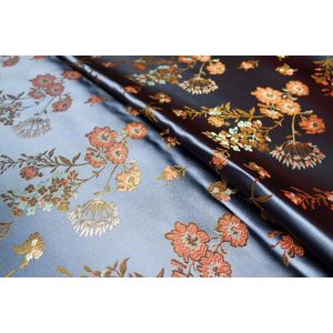Chinese traditionele zijde brokaat stof cheongsam kussen 90 CM half rayon donkerblauw terug met kleine plum bloem 2016new patroon