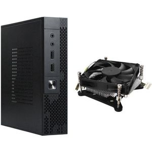 TX02 Itx Case + 27Mm Koelventilator Voor Htpc Chassis Case Mini Desktop Computer Case Industriële Controle Itx Behuizing