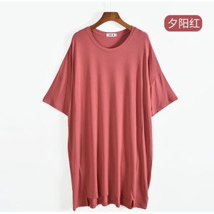 Losse Vet Mm Big Size Nachtkleding Vrouwen Nachthemd Modale Comfortabele Night Jurk Vrouwelijke Nachtkleding Casual Onregelmatige Nachtjapon