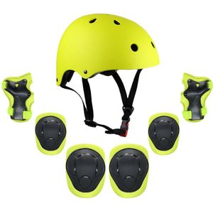 Lixada 7 Stks/set Kids Kinderen Rolschaatsen Skateboard Fietsen Fiets Helm Knie Pols Guard Elleboog Pad Set Jongens Meisjes