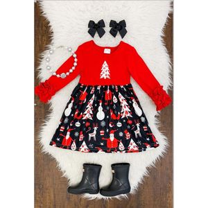 1-6 jaar oud meisje jurk pak Kerst Jurk Kerst Sneeuwpop kerstboom