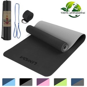 1830*610*6Mm Yoga Mat 6Mm Dik Antislip Ademen Elastische Duurzaam Indoor Oefening Fitness gym Apparatuur Dik Tpe Schuim Yoga Matten