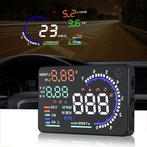 OBD2 Hud Auto Head Up Display 5.5 'A8 Led Voorruit Projector Obd Scanner Snelheid Brandstof Waarschuwing Alarm Data Diagnostic tool 4' D2000