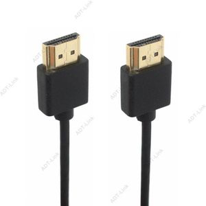 Micro HDMI male naar HDMI OD 3.0mm Super Zachte Dunne Kabels & Mini HDMI mannelijk Kabel 2k * 4k hd @ 60hz lichtgewicht Draagbare