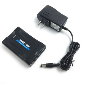 SCART Naar HDMI Converter 1080P Video Audio Upscale Converter Adapter voor HD TV DVD voor Sky Box STB Plug en Spelen met DC Kabel