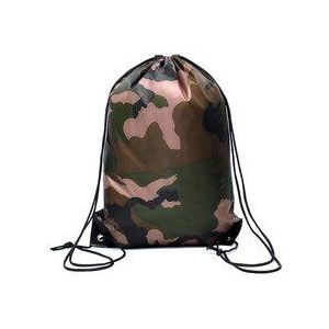 Camouflage Rugzak Trekkoord Gym Bag Reizen Sport Outdoor Tas Lichtgewicht & T8