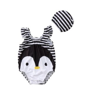 Mooie Kid Baby Meisje 3D Vos/Penguin Badmode Badpak Badpak Beachwear