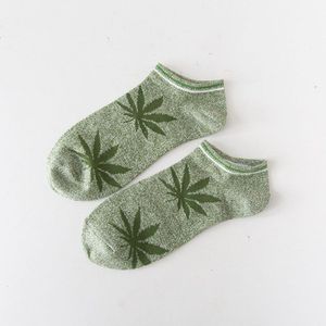 5 Paren/partij Retro Mannen Gekamd Katoen Ankle Sokken Maple Leaf Patroon Gestreepte Mond Creatieve Zomer Herfst Sokken