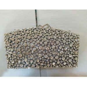 Vrouwen Crystal Diamond Wedding Avondtassen Party Parel Kralen Clutch Bags Handgemaakte Bruiloft Zakken Kristal Clutch Purse Bag