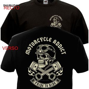 Motorfiets Addict Biker Chopper Bobber Motard Motorrad Zomer Korte Mouw Plus Size Print Mannen T-shirt Zomer T-shirt