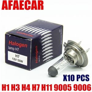 AFAECAR 10 stks 55 w H7 12 v H1 H3 H4 H8 H9 H11 Hb3 9005 HB4 9006 Auto Koplamp lampen Halogeen lamp